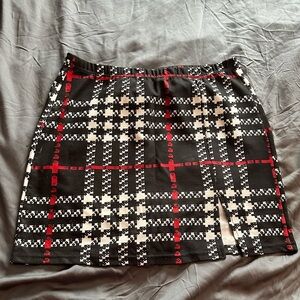 Plaid Printed Mini Skirt